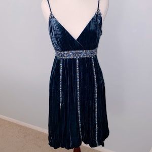 Sue Wong beaded velvet cocktail dress